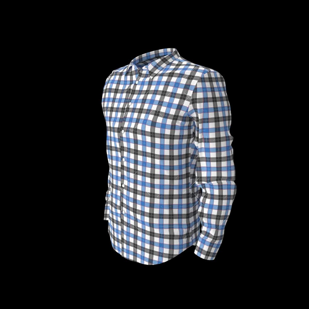 Blue & Black Check Shirt - alternate view