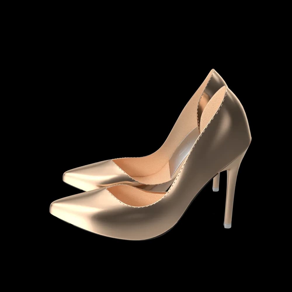 Golden Shoes Woman - alternate view